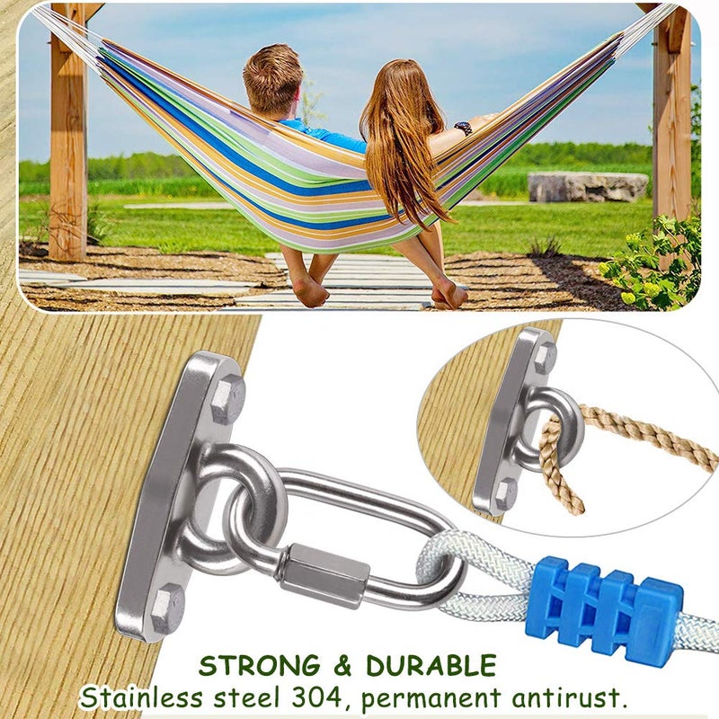 Dakzhou 2 Heavy Duty Swing Hangers Anti-Rust 304 Stainless Steel 2000LB Swivel Swing Set Brackets for Playground Porch  Yoga  Swing Seat Hammock - Image 2